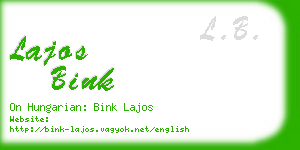 lajos bink business card